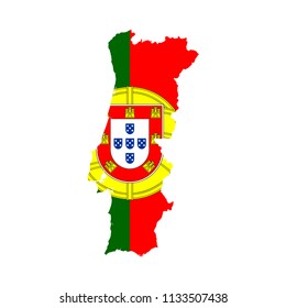 flag map of portugal