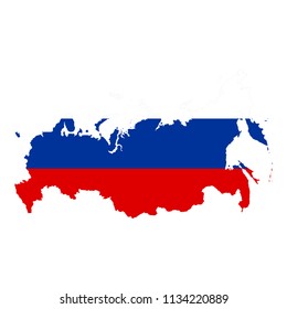 flag map of Russia