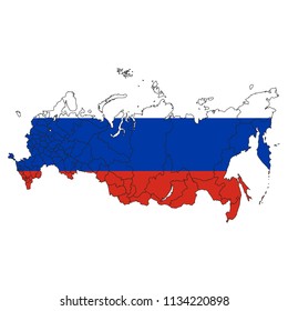 flag map of Russia