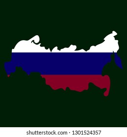 Flag map of Russia