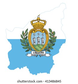 Flag map of San Marino