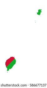 Flag map of Sao Tome and Principe