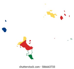 Flag map of the Seychelles