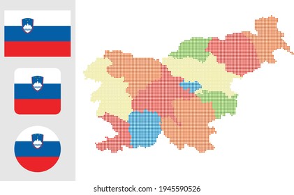 flag map Map and flag of Slovenia