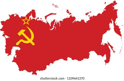Soviet Union Map Flag Flag Map Soviet Union: Vector De Stock (Libre De Regalías) 1109641370 |  Shutterstock