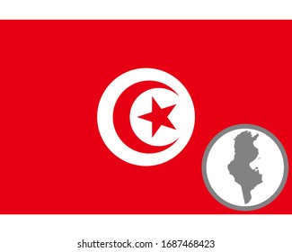 Flag Map Tunisia Stock Vector Royalty Free 1687468423 Shutterstock   Flag Map Tunisia 260nw 1687468423 