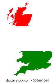 Flag map of United Kingdom with British Republican