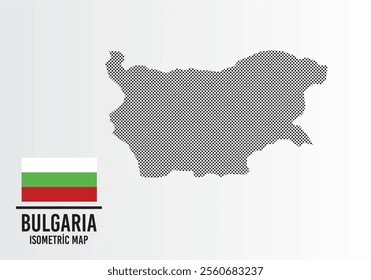 Bulgarıa flag and map vector	