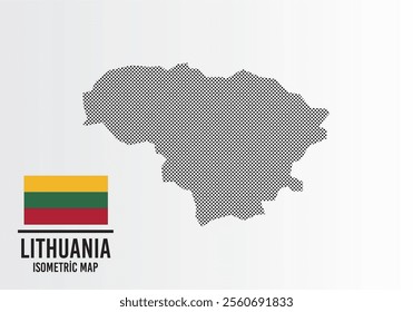 Lıthuanıa flag and map vector	