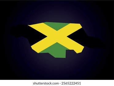 Jamaıca flag and map vector.