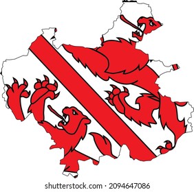 Mapa de bandera de Winterthur, Suiza