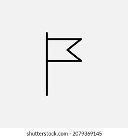 Flag, maps, marker line icon, vector, illustration, logo template. Suitable for many purposes.