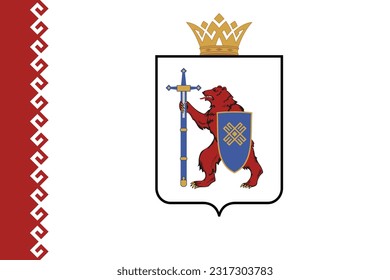Flag of Mari El - Vector illustration.