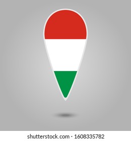 Flag mark of Hungary on grey background