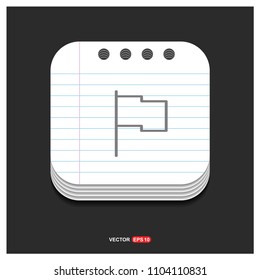 Flag mark icon