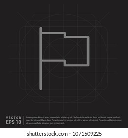 Flag mark icon - Black Creative Background