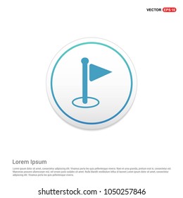 Flag mark icon Hexa White Background icon template