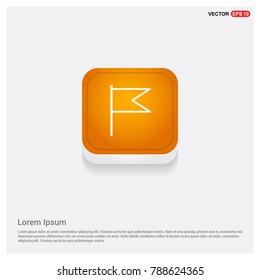 Flag mark icon Orange Abstract Web Button