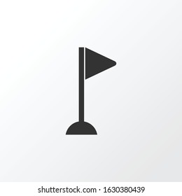 Flag mark icon symbol. Premium quality isolated pennant element in trendy style.
