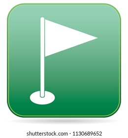 Flag marker icon. Location marker symbol