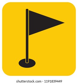 Flag marker icon. Location marker symbol

