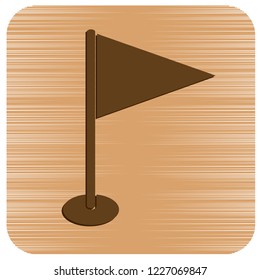 Flag marker icon. Location marker symbol

