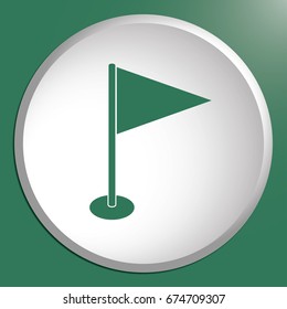 Flag marker icon. Location marker symbol