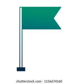 flag marker in stick isolated icon