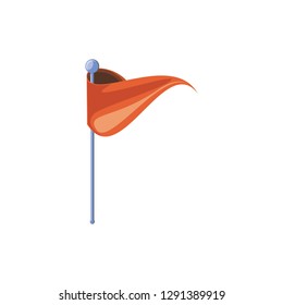 flag marker in stick isolated icon