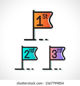 Flag Marker Stock Icon  as EPS 10 File