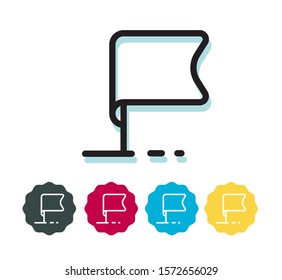 Flag Marker Stock Icon  as EPS 10 File