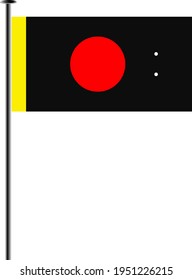 Bandera de Marte. Ilustración del vector