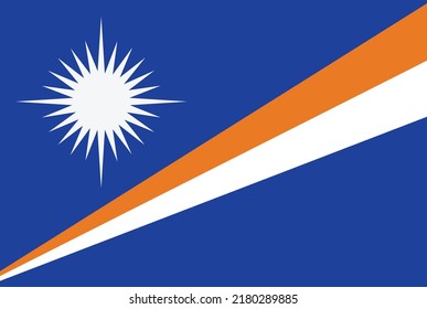 Flag of Marshall Islands. Marshall Islands flag. flat style.