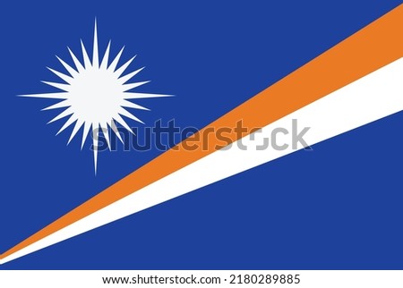 Flag of Marshall Islands. Marshall Islands flag. flat style.