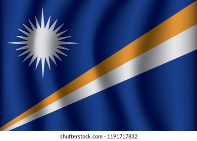 Flag of Marshall Islands. Marshall Islands Icon vector illustration eps10.