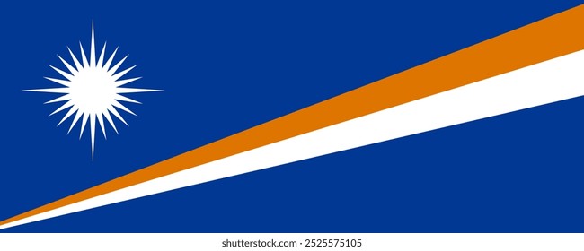 Bandeira of Marshall Islands, versão longa, Vetor Images