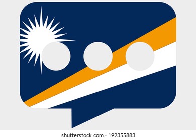 The flag of Marshall Islands in a messaging bubble