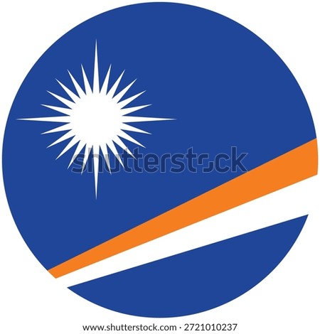 Flag of Marshall Islands | Marshall Islands round flag logo icon