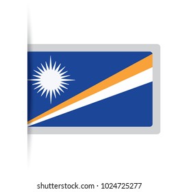 Flag of Marshall Islands. Vector illustration of a stylized flag.
The slit in the paper with shadows. isolated on white.