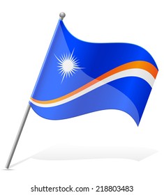 flag of Marshall Islands vector illustration isolated on white background