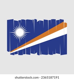 Flag of Marshall Islands Vector Illustration