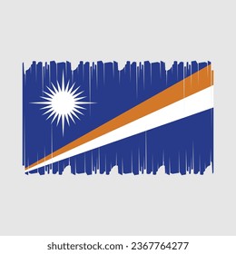 Flag of Marshall Islands Vector Illustration