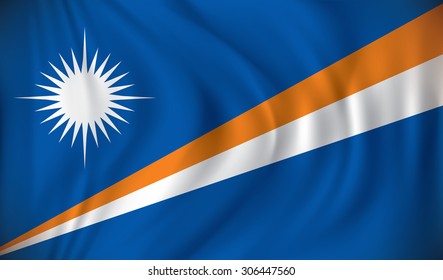 Flag of Marshall Islands - vector illustration