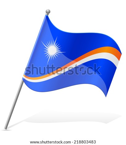 flag of Marshall Islands vector illustration isolated on white background