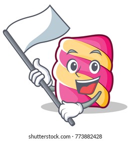 Flag marshmallow character cartoon style