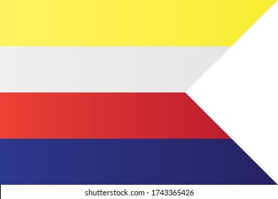 Flag of Martin City, Slovak Republic. Slovakia, Vector Illustration Symbol