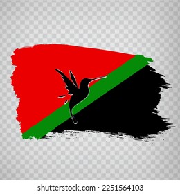 Flag of Martinique from brush strokes. Flag of Martinique on transparent background for your web site design, logo, app, UI.  America. France. Stock vector.  EPS10.