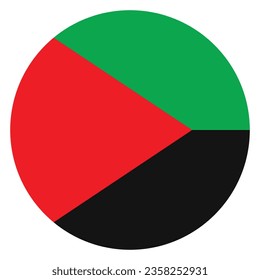 The flag of Martinique. Button flag icon. Standard color. Circle icon flag. Computer illustration. Digital illustration. Vector illustration.