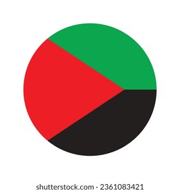 The flag of Martinique. Button flag icon. Standard color. Circle icon flag. Computer illustration. Digital illustration. Vector illustration.