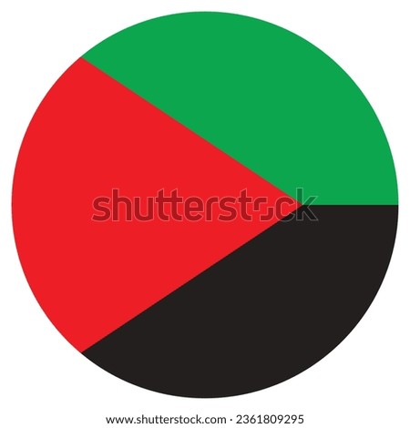 The flag of Martinique. Button flag icon. Standard color. Circle icon flag. Computer illustration. Digital illustration. Vector illustration.